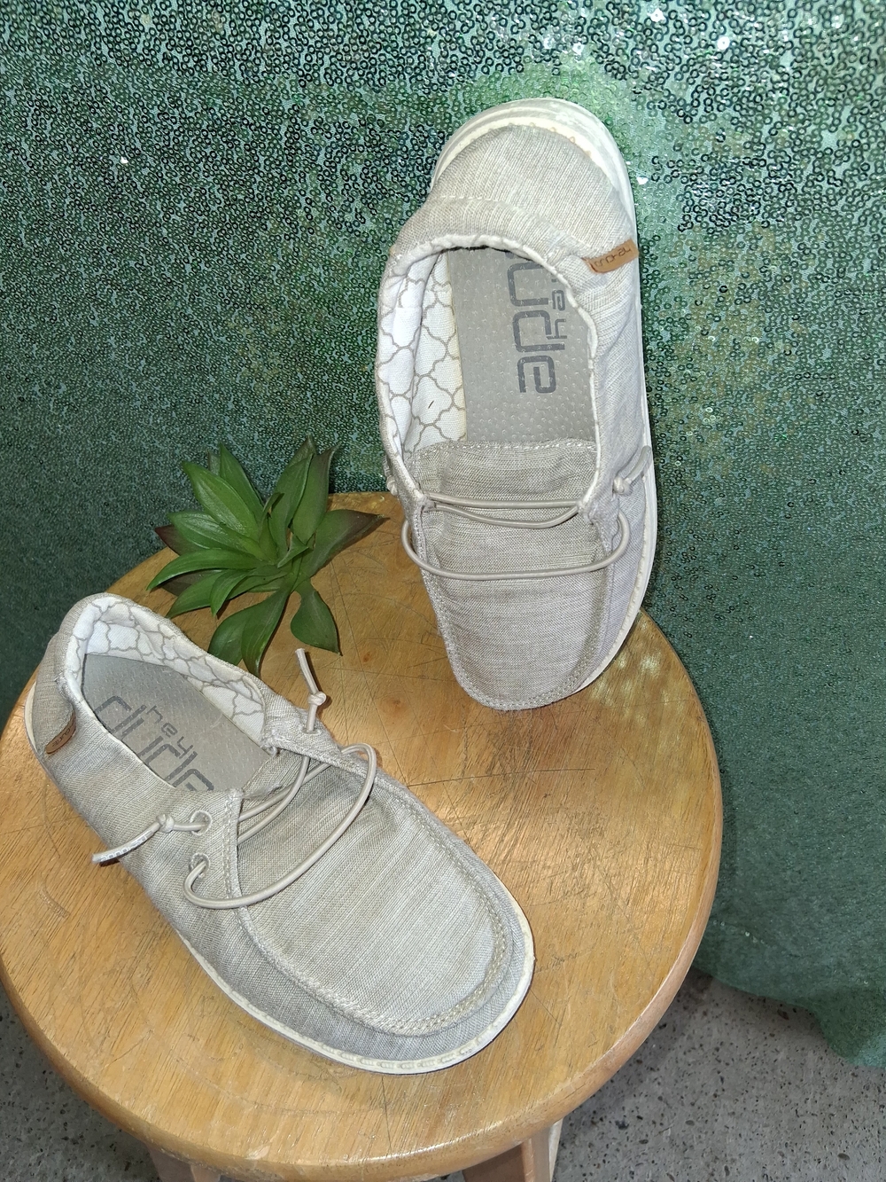 Hey Dude Kids Slip-On Sneakers in Light Beige